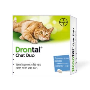 DRONTAL - Vermifuge Bayer pour chats 4 comprimés