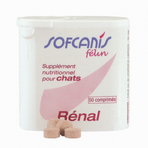Sofcanis félin Rénal - Complément alimentaire pour chat x50 comprimés