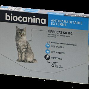 Fiprocat 50mg, solution spot-on antiparasitaire chat (3 pipettes)