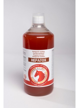 HEPATOX Red Animals - favorise la circulation et la digestion, effet purifiant et antioxydant  pour chevaux 1L