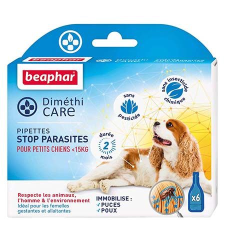 Beaphar Dimethicare - Pipettes stop parasites pour chiens