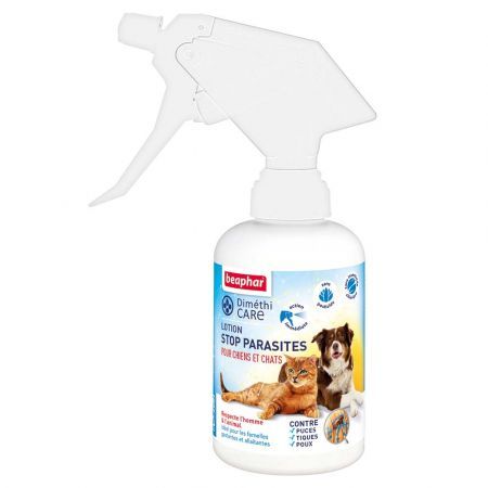 Beaphar Dimethicare - Lotion stop parasites pour chien et chat - 250ml